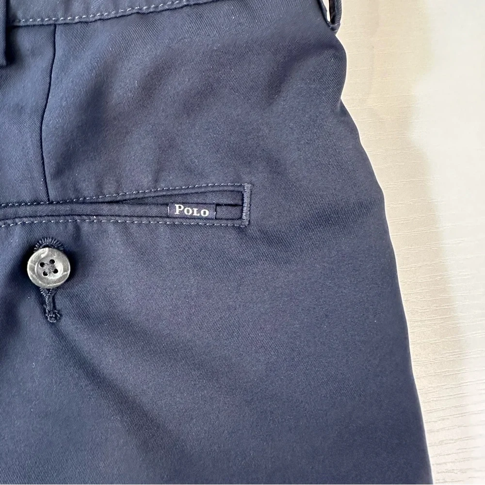 Polo Ralph Lauren Classic Fit Flat Front Shorts, Navy Blue, 36 Waist